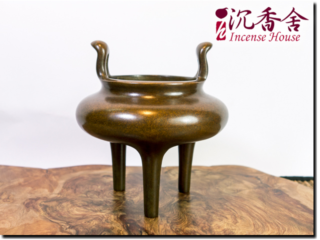 陳巧生雙耳高三足鼎爐Small 3-Stand Ear Old Type Brass Burner
